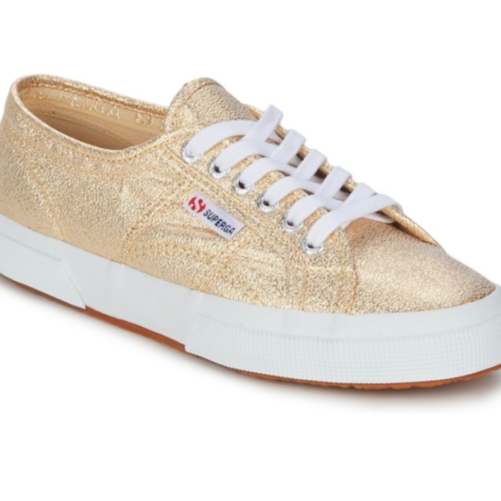 Superga gold metallic sneakers